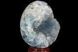 Crystal Filled Celestine (Celestite) Egg Geode - Madagascar #100042-2